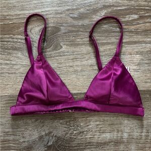Victoria's Secret Satin Bralette in Rich Purple